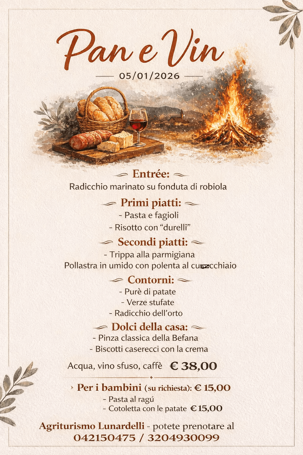 Pan e Vin 5 gennaio 2026