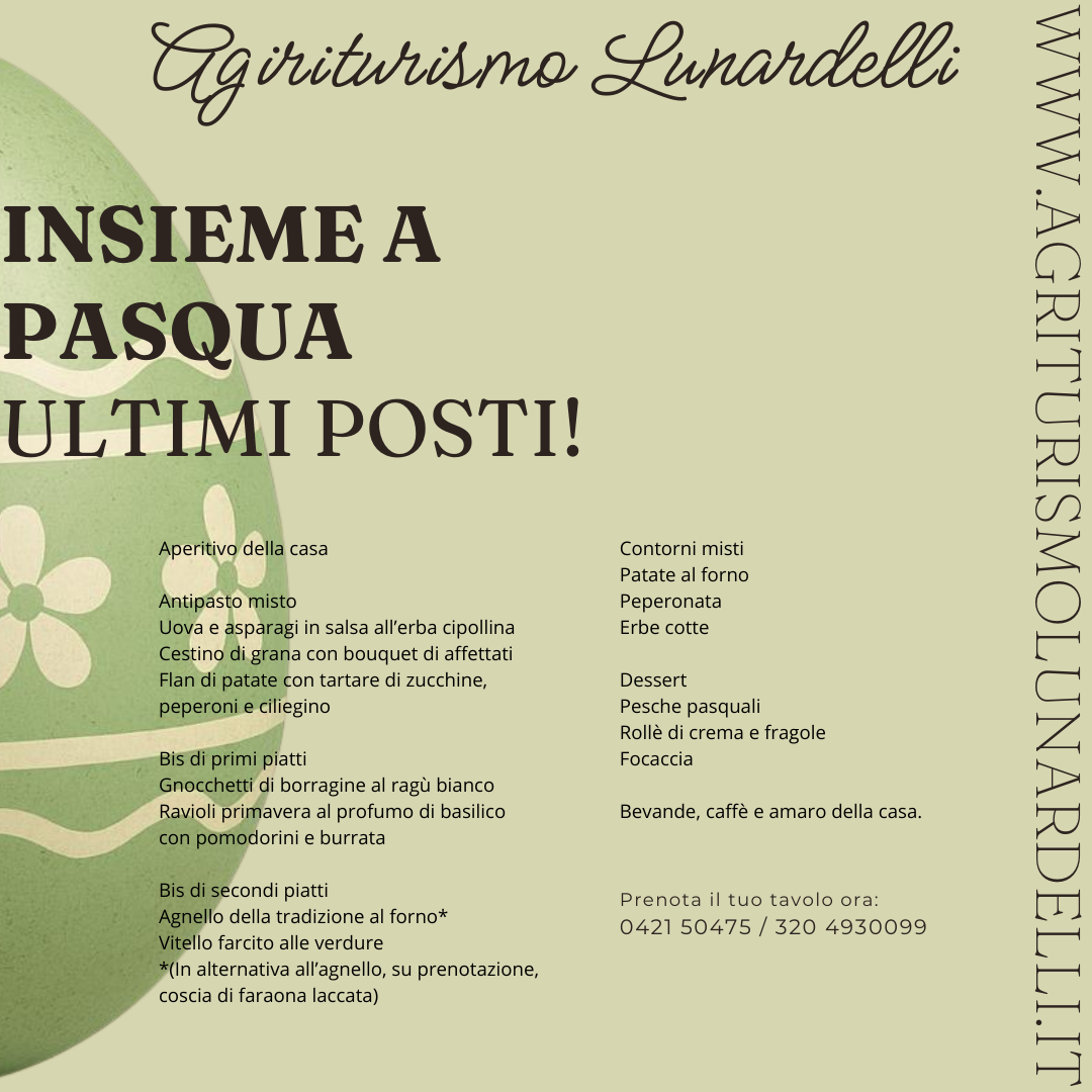 Il nostro menù di Pasqua