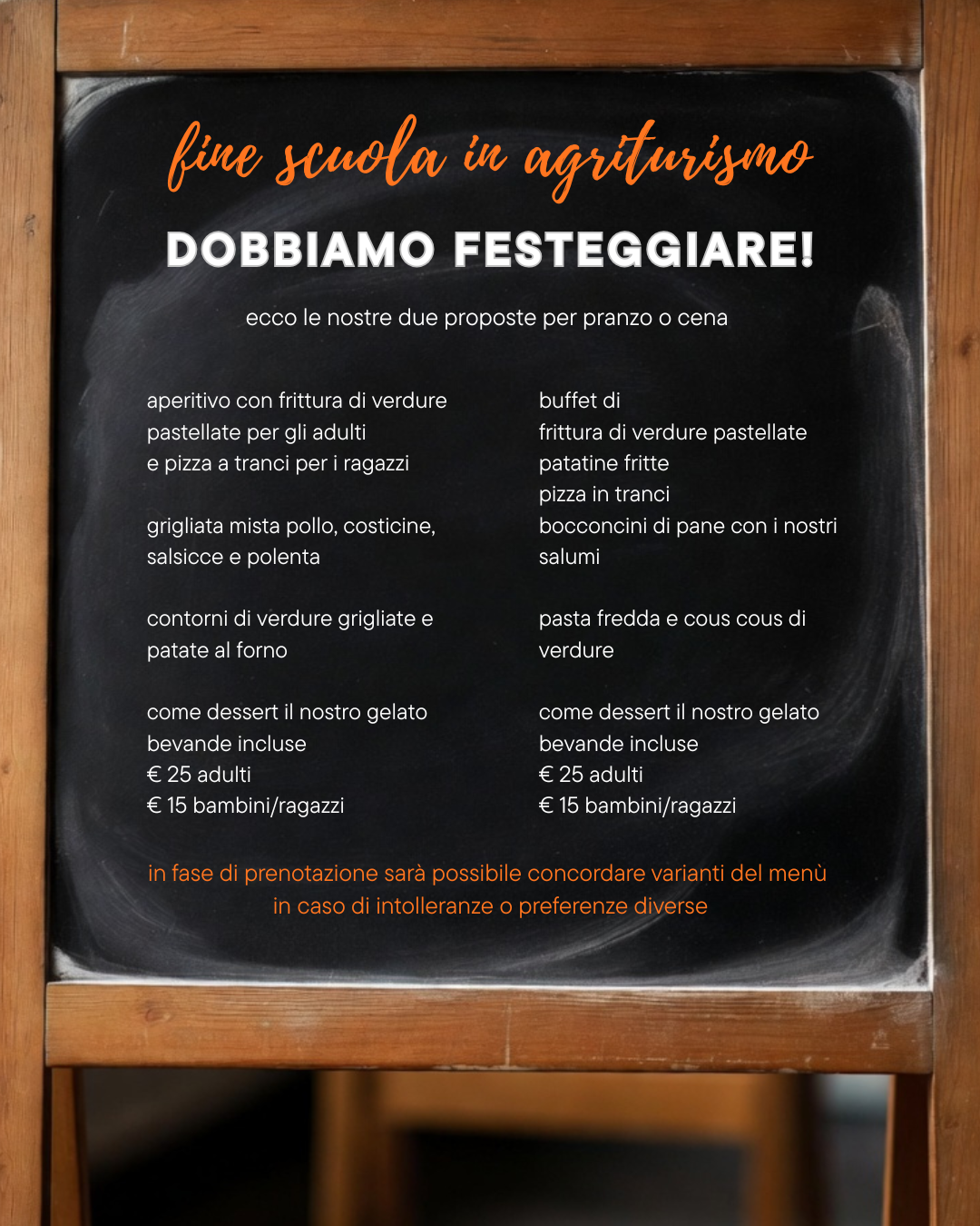 Cene e pranzi per le scolaresche: le nostre proposte